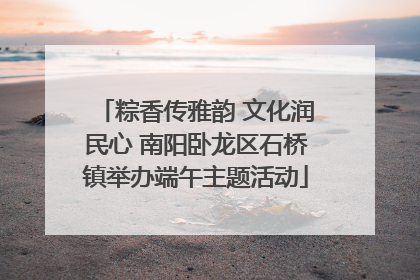 粽香传雅韵 文化润民心 南阳卧龙区石桥镇举办端午主题活动
